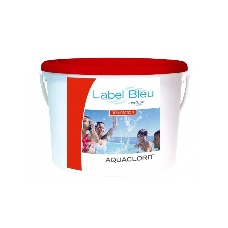 Aquaclorit en stick de 300 g existe en 5.4 kg - Label Bleu