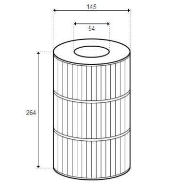 Cartouche JACUZZI WHIRLPOOL 50 , C/TOP - D145/H264