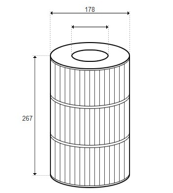 Cartouche 7 X 10 1/2, MALE SAE THREAD - D178/H267