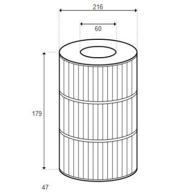 Cartouche VITA Spa AB5-300 - D216/H179 (PLEATCO)