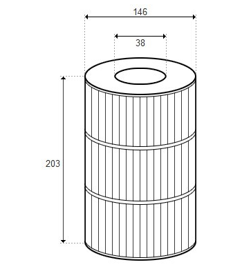 Cartouche Maax Spas of Canada 214x146 adaptateur 1 1/2'' SAE
