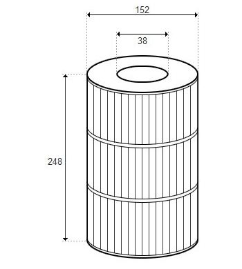 Cartouche FOUR SEASONS Spa - D152/H248  (PLEATCO)