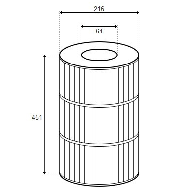 Cartouche Sundance Horizontal Spa 451x216/64 mm avec Top Multi Castle