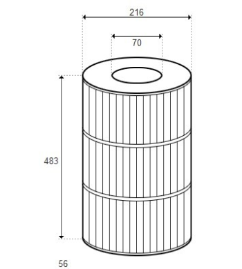 Cartouche SUNDANCE DOUBLE END 120 - D216/H483 (PLEATCO)