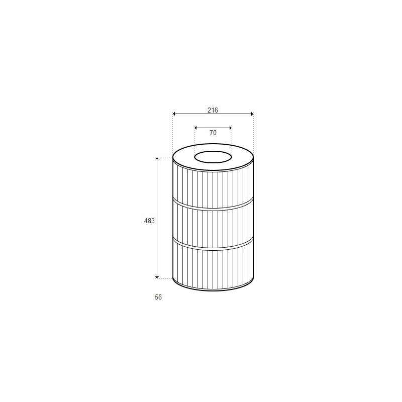 Cartouche SUNDANCE DOUBLE END 120 - D216/H483 (PLEATCO)