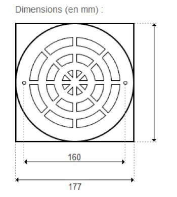 Grille (+ Vis) BDF 1 1/2'' - 2'' Liner 00270-0003 (ASTRALPOOL) 